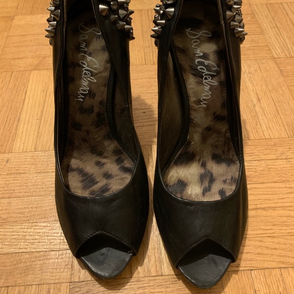 Sam Edelman Peep Toe Spiked Heel Pumps - Picture 3 of 3